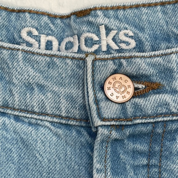 SNACKS! The Pleated Fun Dip Puddle Straight Leg Jeans size 27 - Picture 4 of 14